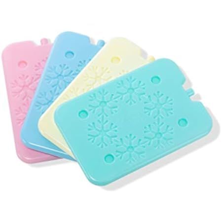 Ice Cream Reusable Hard Ice Pack- Set of 3- Fits Easily Inside Kids Lunch Box, Bento, Insulated C... | Amazon (US)