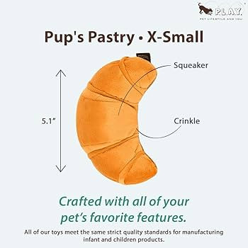 P.L.A.Y. Cute Plush Dog Toys - Brunch Food Themed Durable Squeaker Chew Toy, Great for Puppies & ... | Amazon (US)