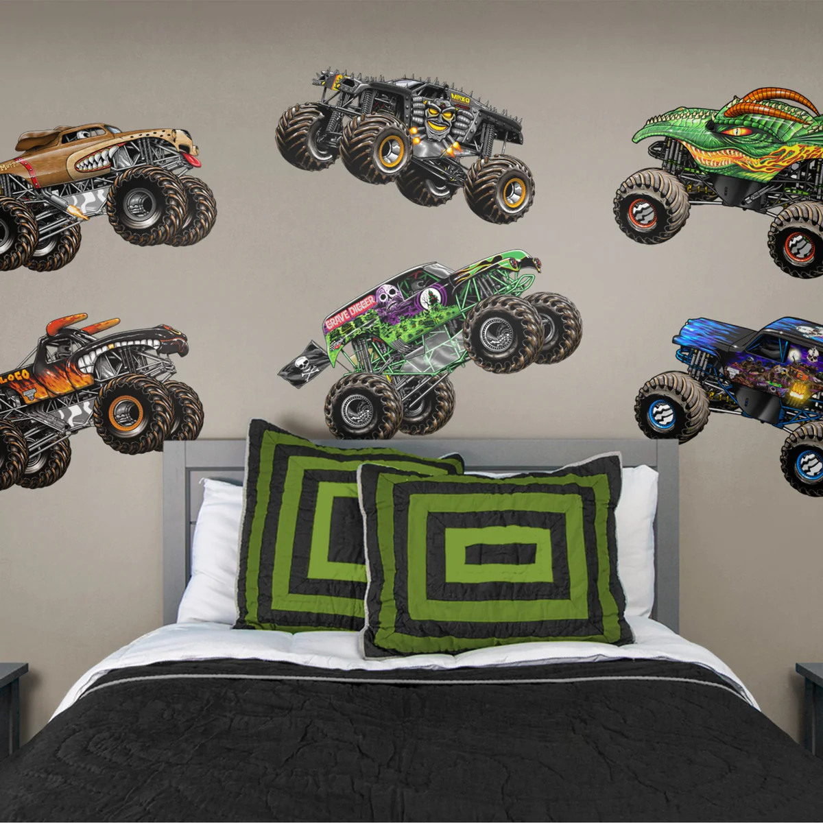 Monster Jam: Cartoon Trucks Wall Decal | Fathead Official Site | Fathead