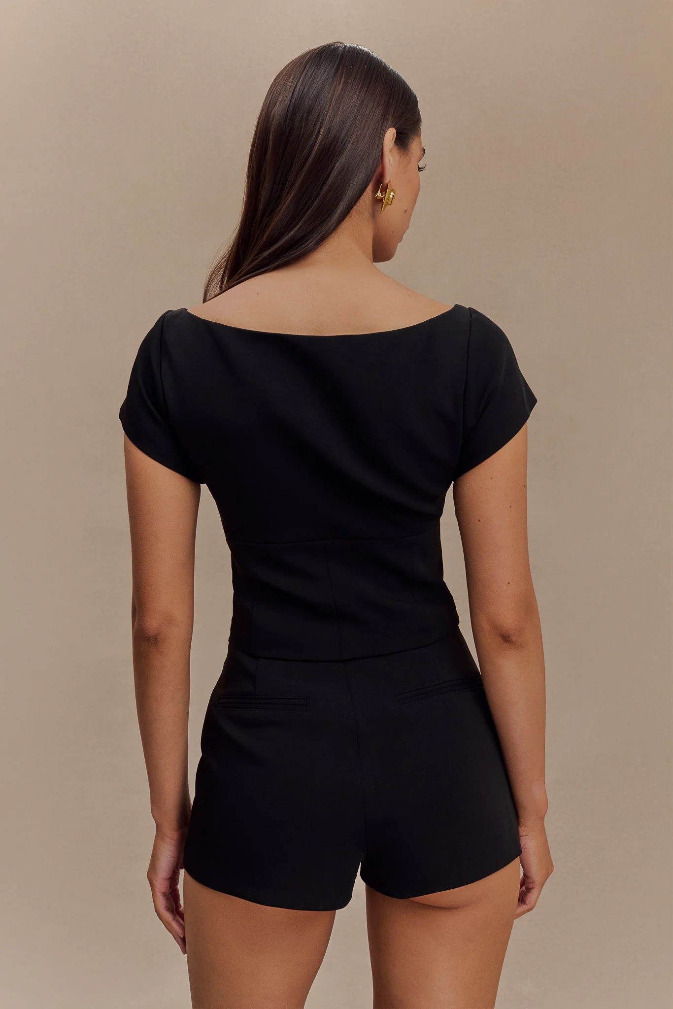 Celeste Hot Pant Short - Black | MESHKI US