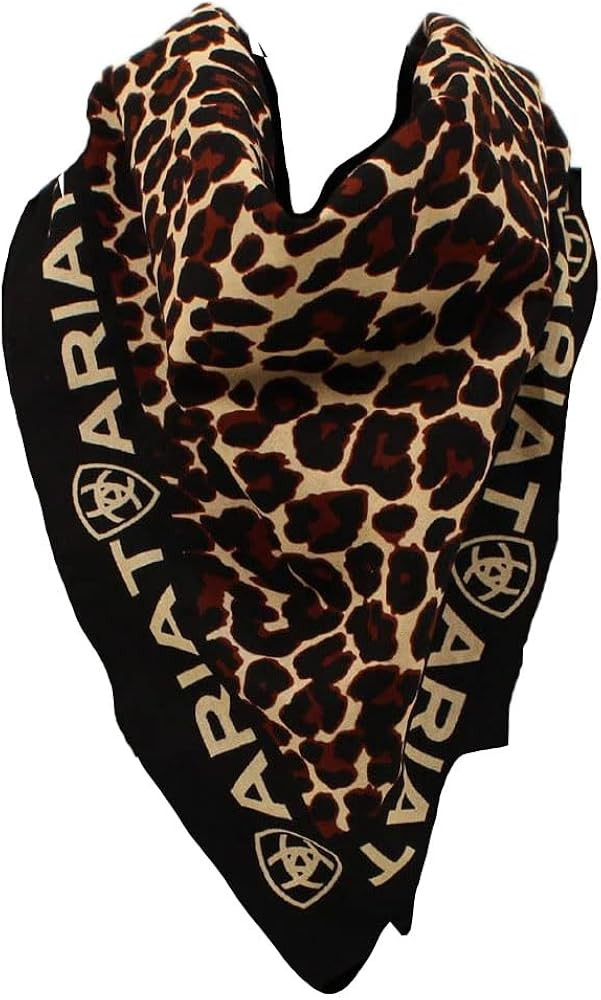 ARIAT Leopard Print Cotton Bandana, Leopard Brown | Amazon (US)