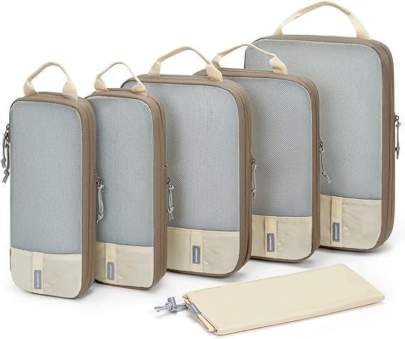 BAGSMART 6 Set/4 Set/2 Set Compression Packing Cubes for Travel, Lightweight Vacation Travel Esse... | Amazon (US)