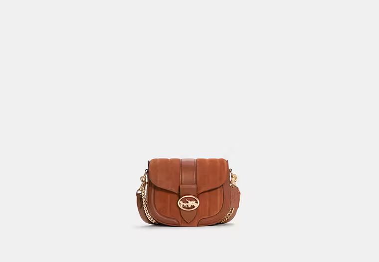 Georgie Saddle Bag With Linear Quilting | Coach Outlet