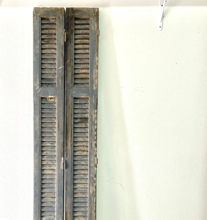 Vintage Pair of French Chateau French Blue Shutters Blue | Etsy | Etsy (US)