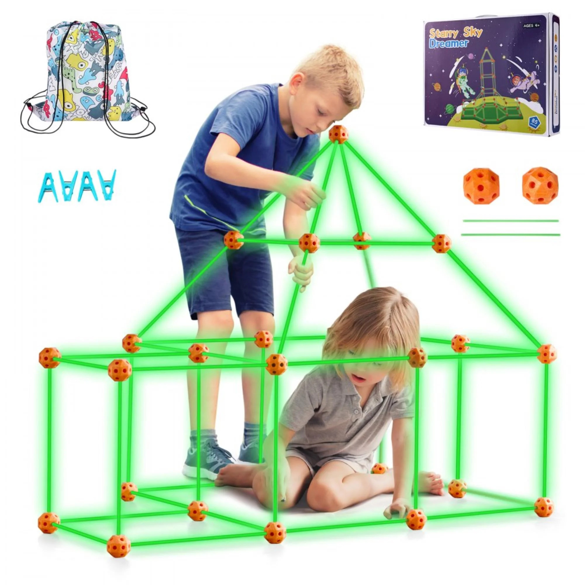 in the Dark Tent Fort Building Kit for Kids - 85P STEM Construction Toy for Creative Play & Holid... | Walmart (US)