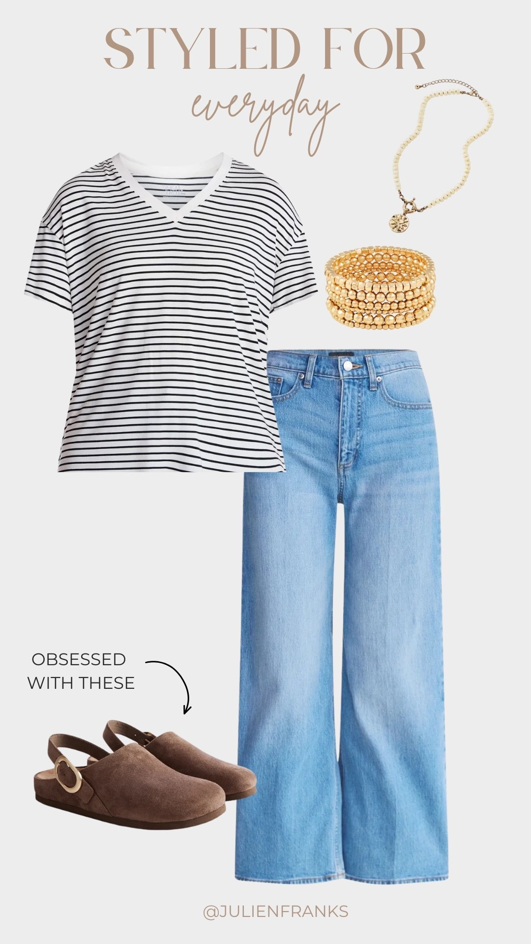 Can we talk about these clogs?? 😍 I love them paired with the striped tee and wide leg jeans for the easiest everyday look.

#LTKootd #LTKmomlife #LTKSeasonal