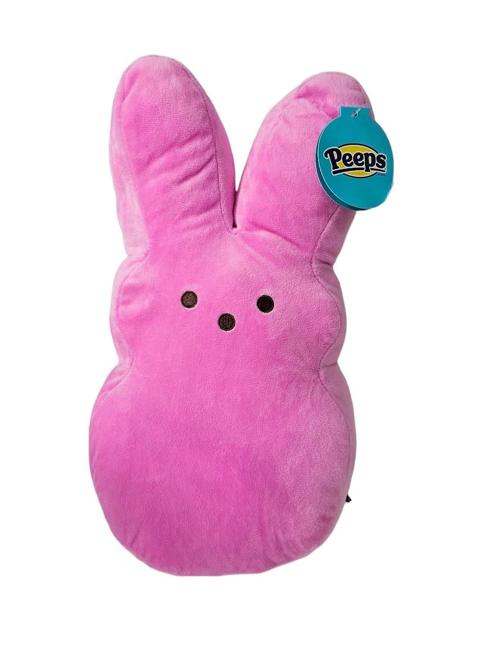 Peeps Large Marshmallow Bunny Easter Plush, 15-in - Pink | Walmart (US)