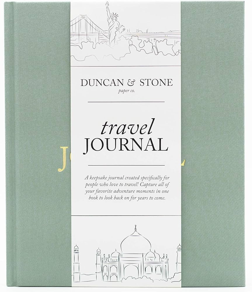 DUNCAN & STONE PAPER CO. Travel Journal for Women, Men (Sage Green, 110 Pages) – Adventure Jour... | Amazon (US)