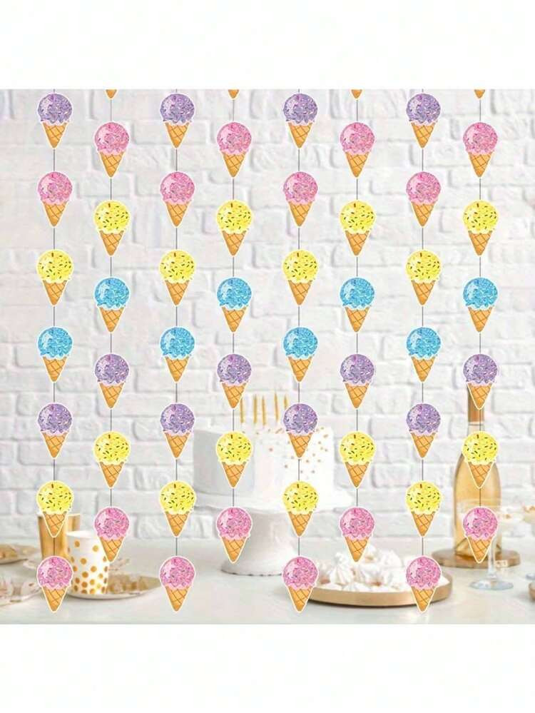 Ice Cream Hanging Decor, Ice Cream Birthday Banner - Ice Cream Birthday Decorations, Ice Cream Pa... | SHEIN