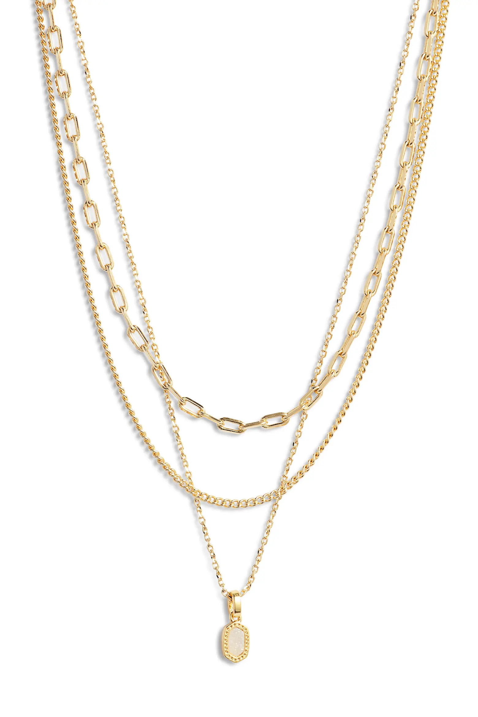 Mini Elisa Gold Triple Strand Necklace (Women) | Nordstrom | Nordstrom