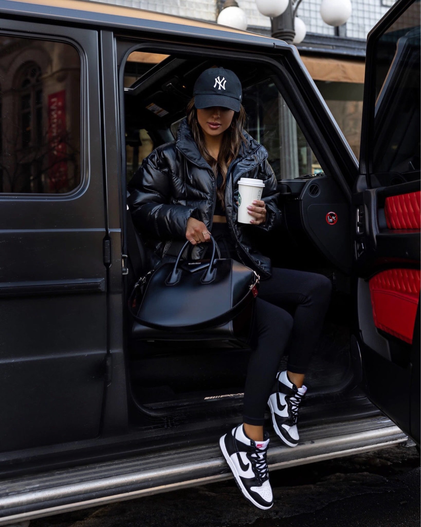 Casual fall outfit
Nike Puffer Jacket
Amazon Workout Set
Nike Dunk High Sneakers 
Givenchy Antigona Handbag
NY Yankees Cap



#LTKSeasonal #LTKfit #LTKstyletip