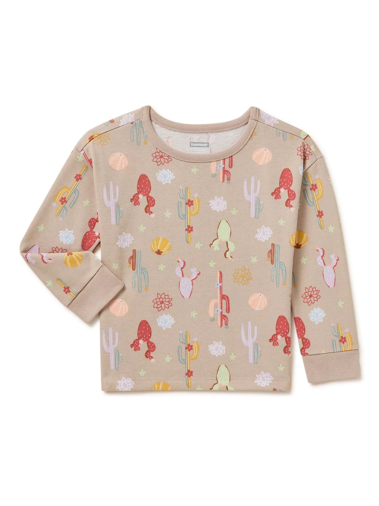 Garanimals Baby and Toddler Girls Long Sleeve Print Sweatshirt, Sizes 12M-5T | Walmart (US)