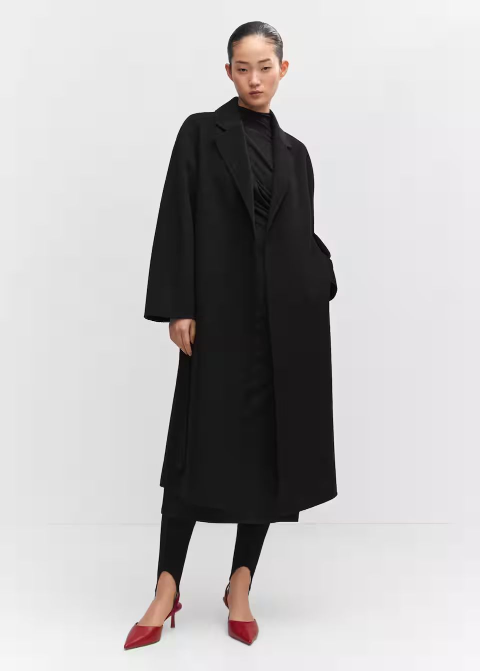 Belt handmade coat -  Women | Mango USA | MANGO (US)