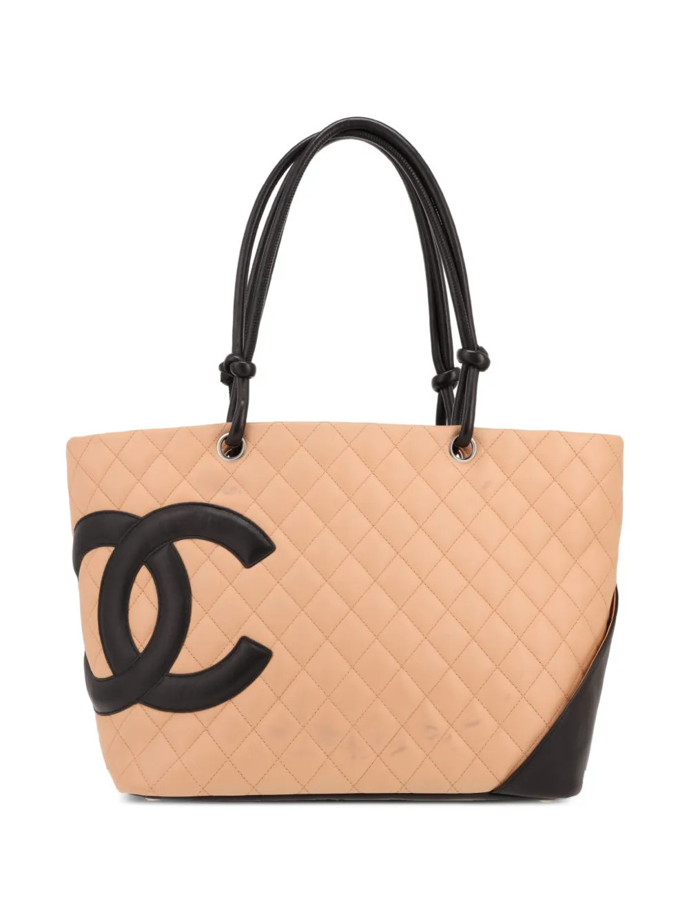 CHANEL Pre-Owned 2004 Cambon quilted leather tote bag - Neutrals | Farfetch Global
