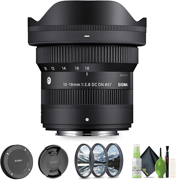Sigma 10-18mm f/2.8 DC DN Contemporary FUJIFILM X (207975) Bundle. The Compact, Lightweight, Idea... | Amazon (US)