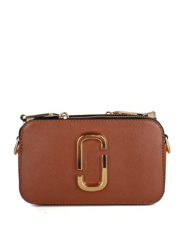 Marc Jacobs The Snapshot Unisex Crossbody Bag – 100% Leather – Lined interior – Removable Shoulder Strap Argan Oil Multi One Size One Size | Amazon (US)