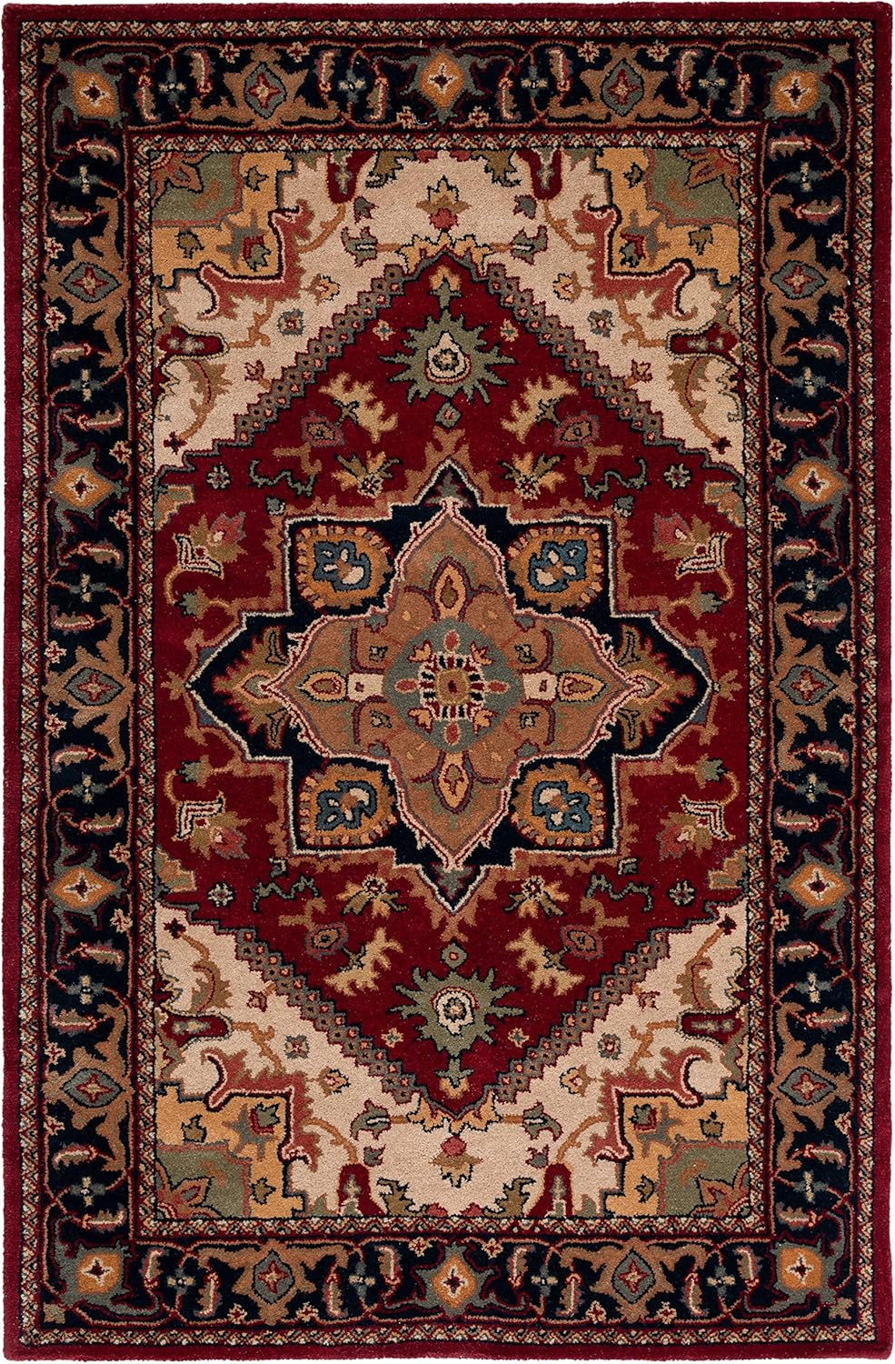 SAFAVIEH Heritage Collection Area Rug - 5' x 8', Red, Handmade Traditional Oriental Wool, Ideal f... | Amazon (US)