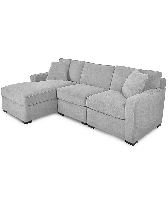 Radley 3-Piece Fabric Chaise Sectional Sofa, Created for Macy's | Macys (US)