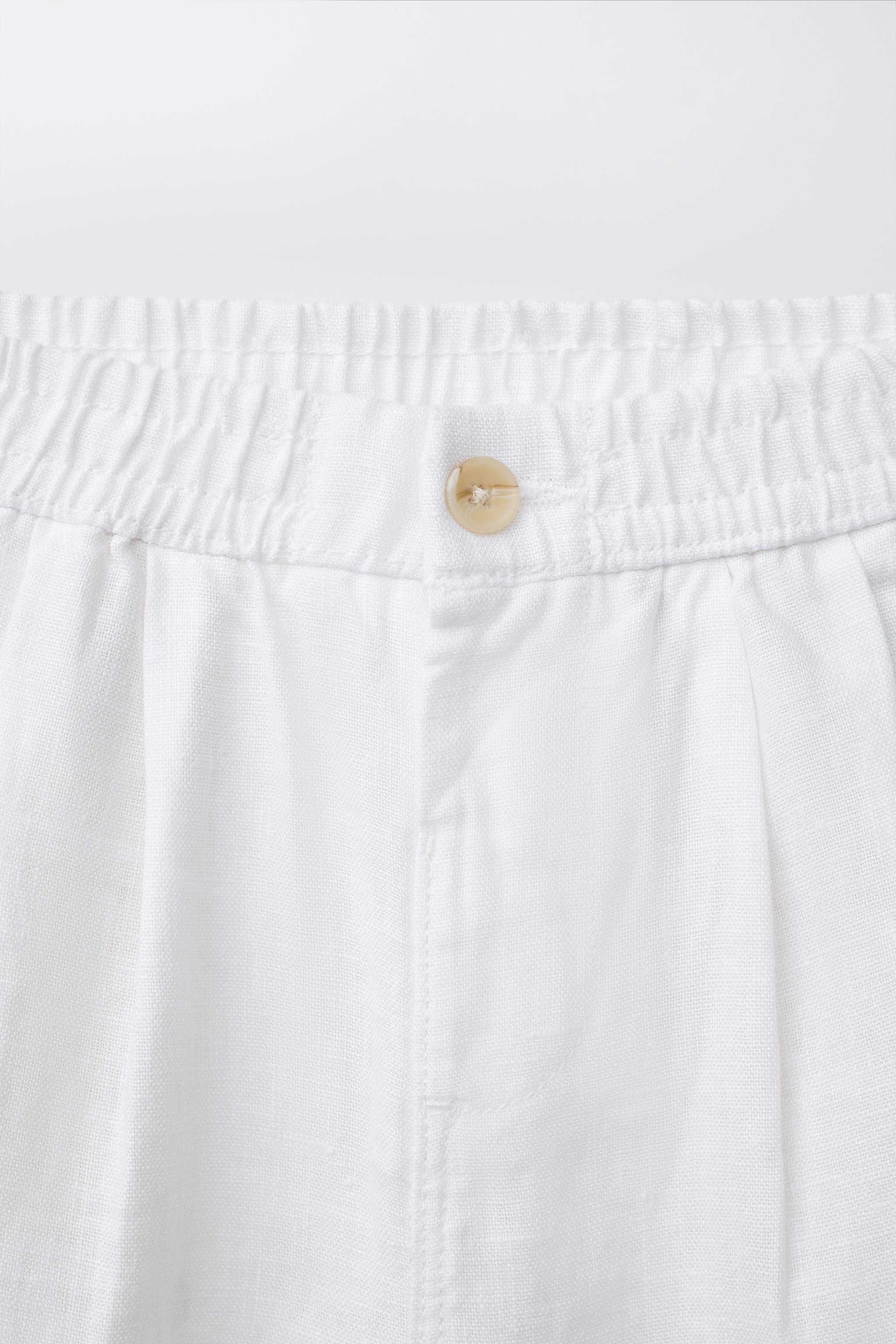 100% LINEN PLEATED PANTS | Zara US