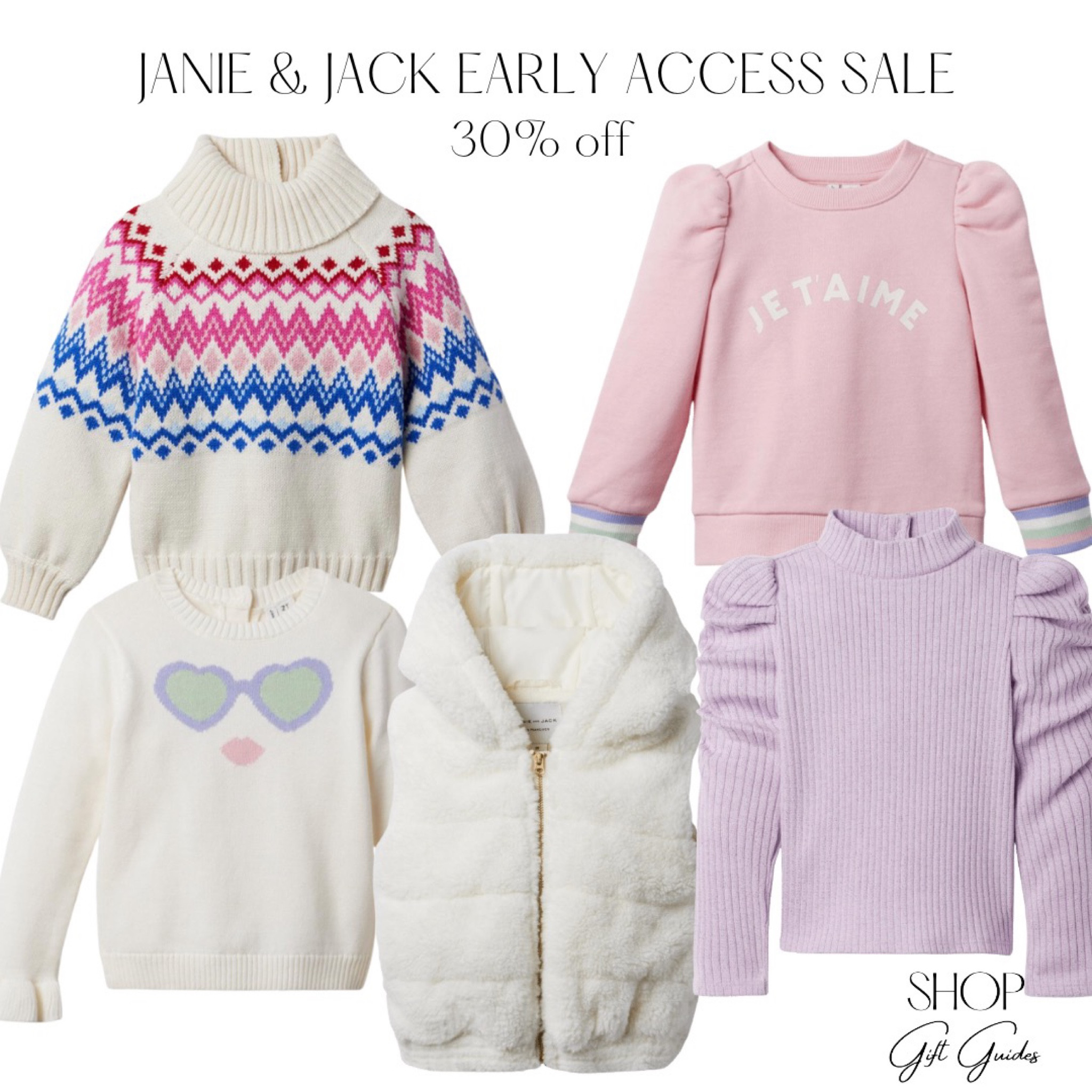 Janie & Jack early access sale, 30% off your purchase!

So many cute sweaters, for winter on major sale for girls!

#LTKCyberweek #LTKkids #LTKGiftGuide