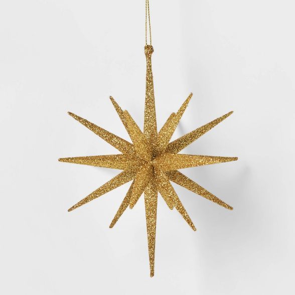 5.8in Gold Plastic Spike Starburst Christmas Tree Ornament - Wondershop™ | Target