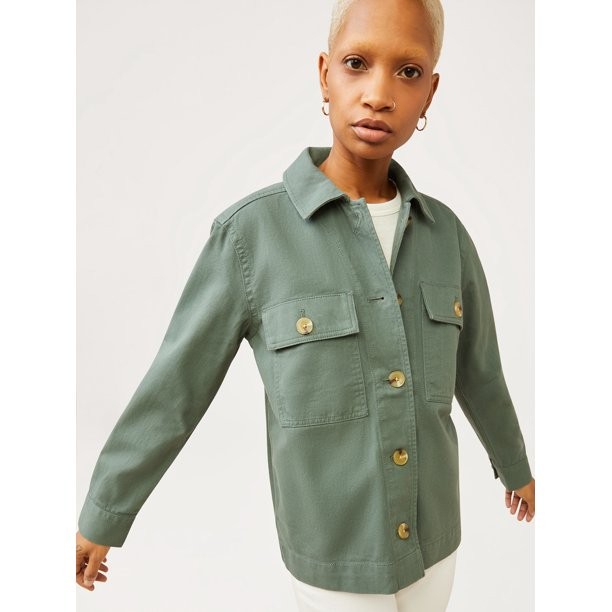 Free Assembly Women’s Surplus Shirt Jacket | Walmart (US)