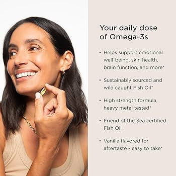 JSHealth High Strength Omega-3 Fish Oil | Wild-Caught, Friend of The Sea Certified, 60 Capsules | Amazon (US)