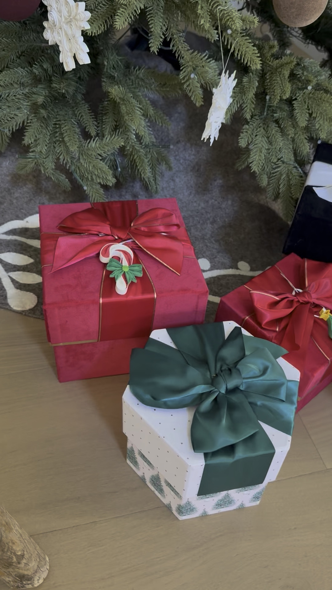 Gift wrapping made easy with these ribbon boxes in various sizes.  Set of four for $24.99 or $19.99!
