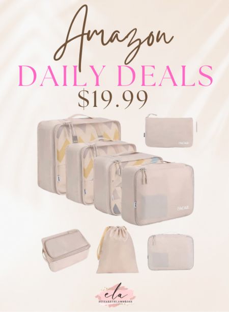 daily deals on amazon coming in hot! 
this packing set is so cute and so functional for traveling, you have to grab one for yourself! 
especially since it’s only $20!!
you get 7 pieces for all your travel and packing needs! 

#deal #amazon #travel #packing #set #pack #vacation #luggage #dailydeal #sale #salealert

#LTKtravel #LTKFind #LTKsalealert