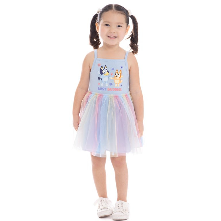 Bluey Toddler Girls Graphic Tank Tulle Tutu Dress, Sizes 12M-5T | Walmart (US)