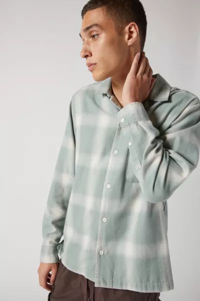 Standard Cloth Flannel Camp Collar Shirt | Urban Outfitters (US and RoW)