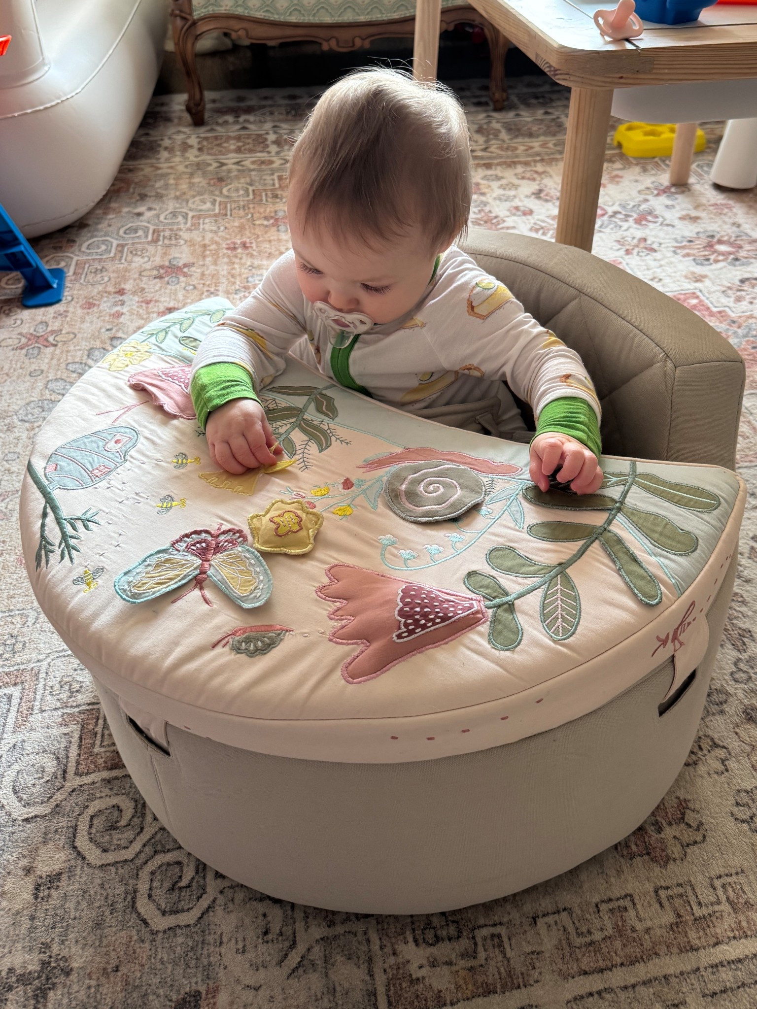 Keeps my baby entertained for 30 minutes at a time! This busy activity chair is a great alternative from a bouncer which my baby hates. For sure a baby registry must have or perfect baby toy for the nursery 

#LTKmomlife #LTKHome #LTKBaby