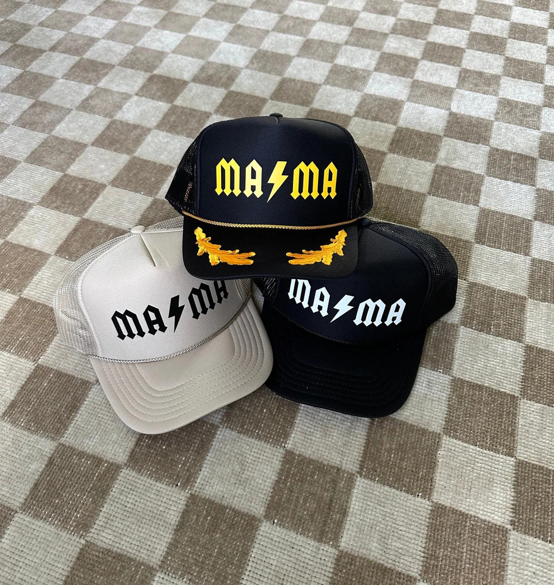MAMA Bolt Trucker Hat - Etsy | Etsy (US)