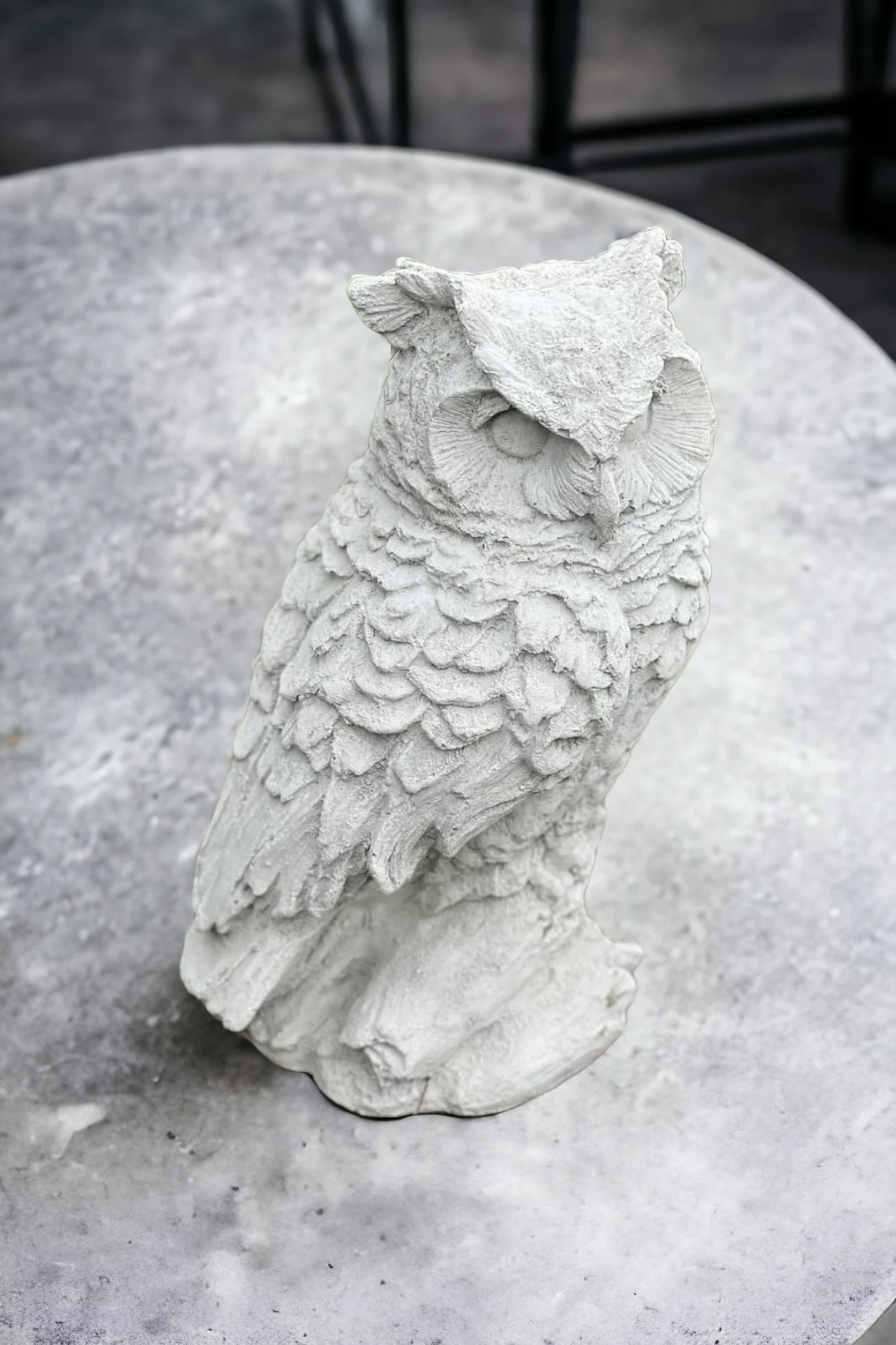 Garden Owl on Base Statue Concrete Owl Bird on Stump Figurine Outdoor Garden Sculpture - Etsy | Etsy (Global)