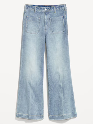 Extra High-Waisted Trouser Wide-Leg Jeans for Women | Old Navy (US)