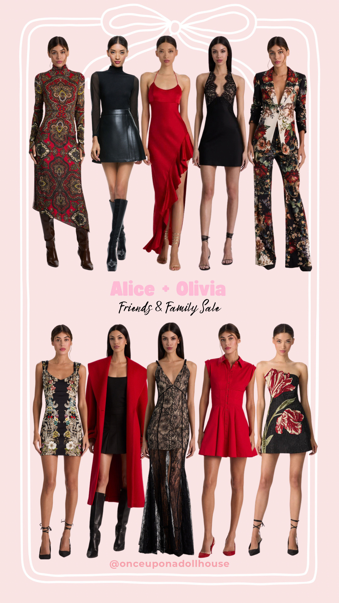 Alice + Olivia Friends & Family Sale! 

Red and black dresses, pants, coat, skirt

#LTKsale #LTKdresses #LTKstyletip