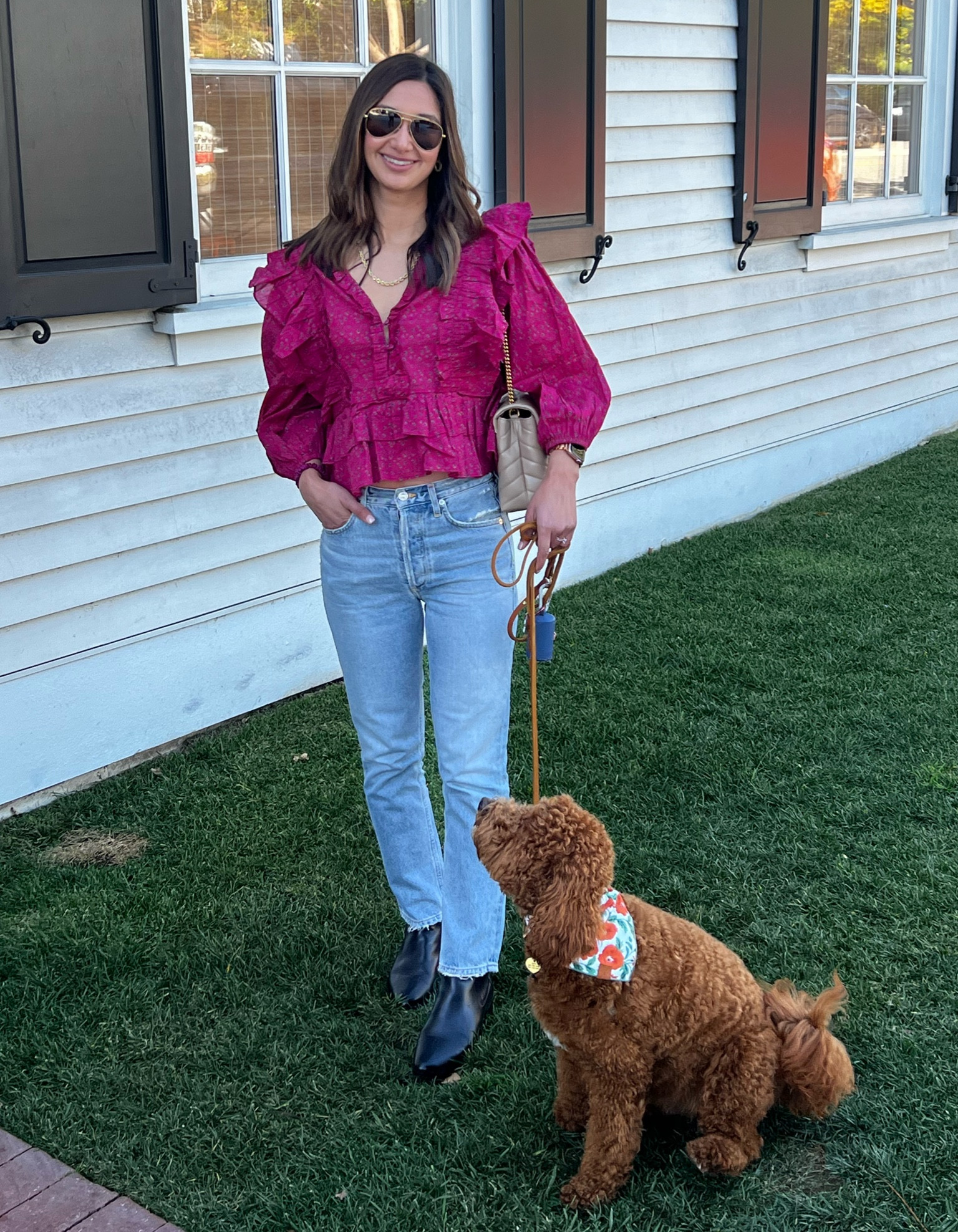 Valentine’s Day look with a romantic ruffle top and best form fitting jeans 

#LTKstyletip #LTKunder100 #LTKworkwear
