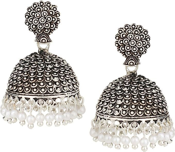 Efulgenz Indian Vintage Bollywood Gypsy Oxidized Gold Plated Traditional Jhumka Jhumki Earrings f... | Amazon (US)