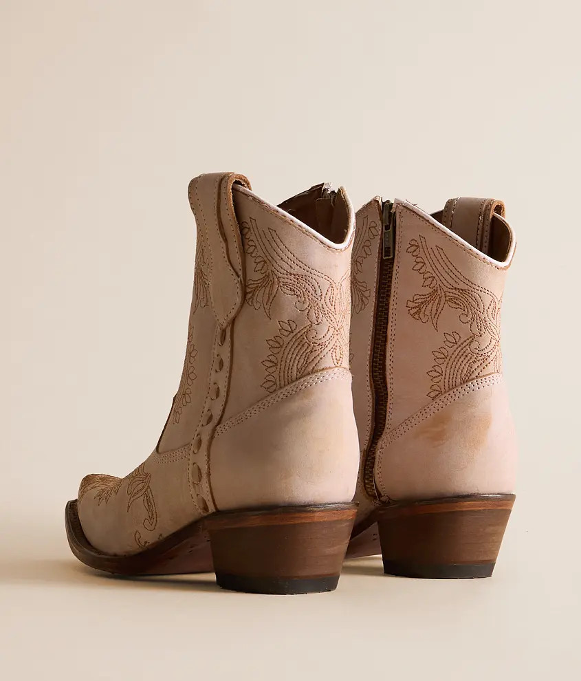 Paisley Western Leather Ankle Boot | Buckle