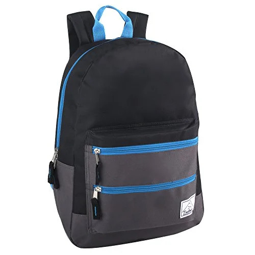 Multi-Color Back Pack with Adjustable Padded Shoulder (Black) | Walmart (US)