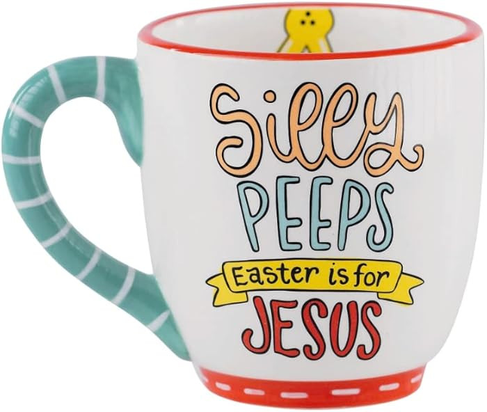 Glory Haus Three Silly Peeps Novelty Coffee Mugs - Handpainted Easter Bunny Cup, 16oz Ceramic Chr... | Amazon (US)