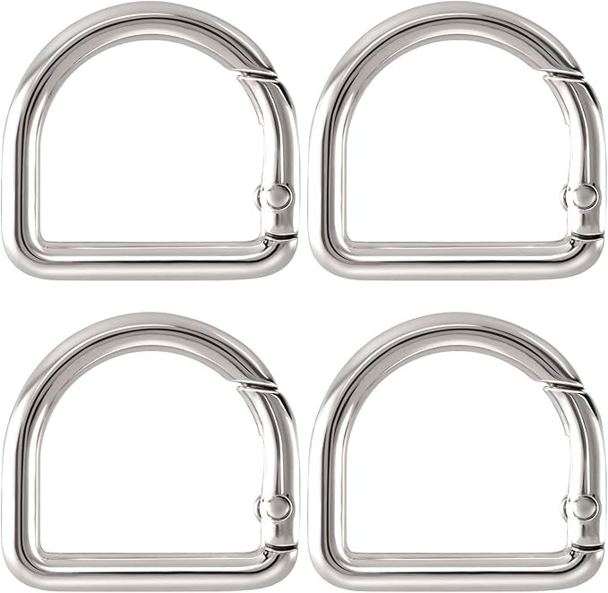 D Ring Spring Key Hooks Keyring Clip Buckles Clasp Clamps for Belt Backpacks Handbag Purse Strap | Amazon (US)