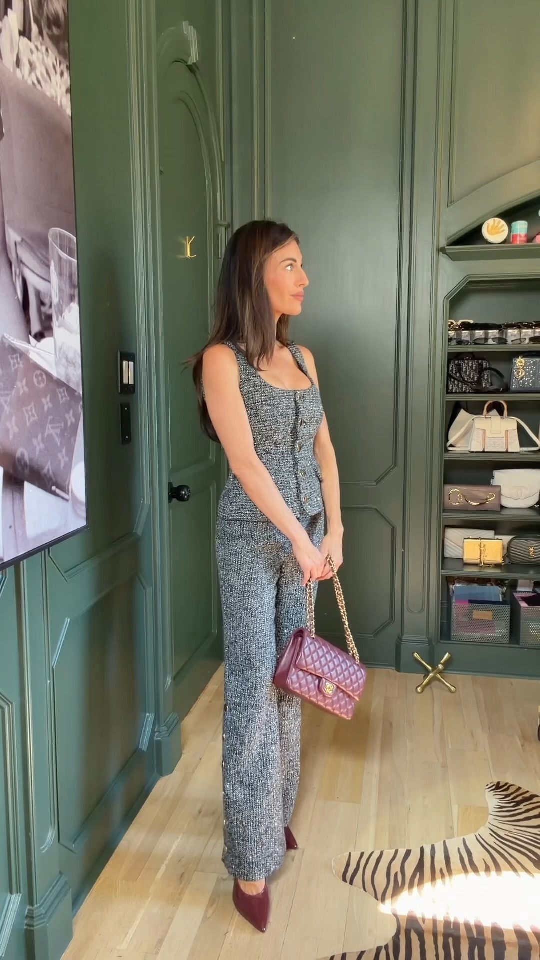 Layers of tweed and tones of burgundy — styled for evenings that start with wine and end with a story. 

#LTKParties #LTKFindsUnder100 #LTKHoliday