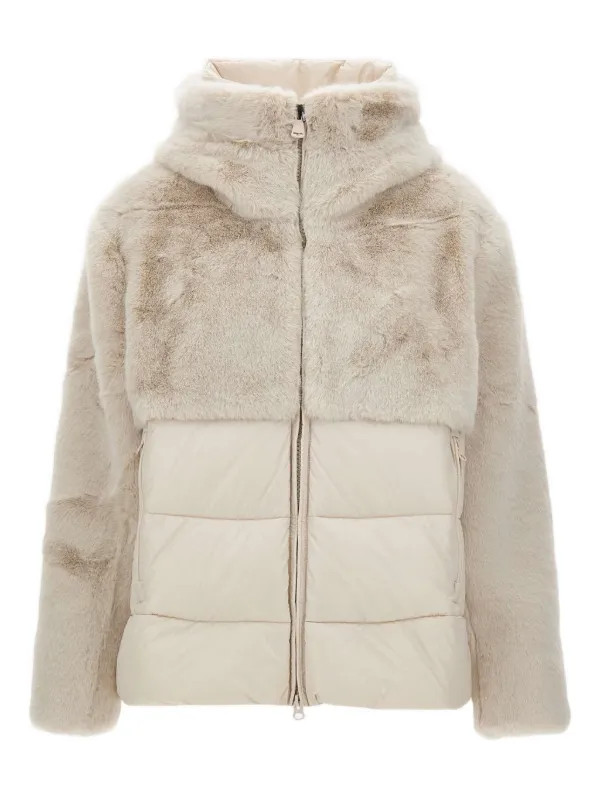 Blauer Faux Fur Quilted Jacket | Neutrals | FARFETCH | Farfetch Global