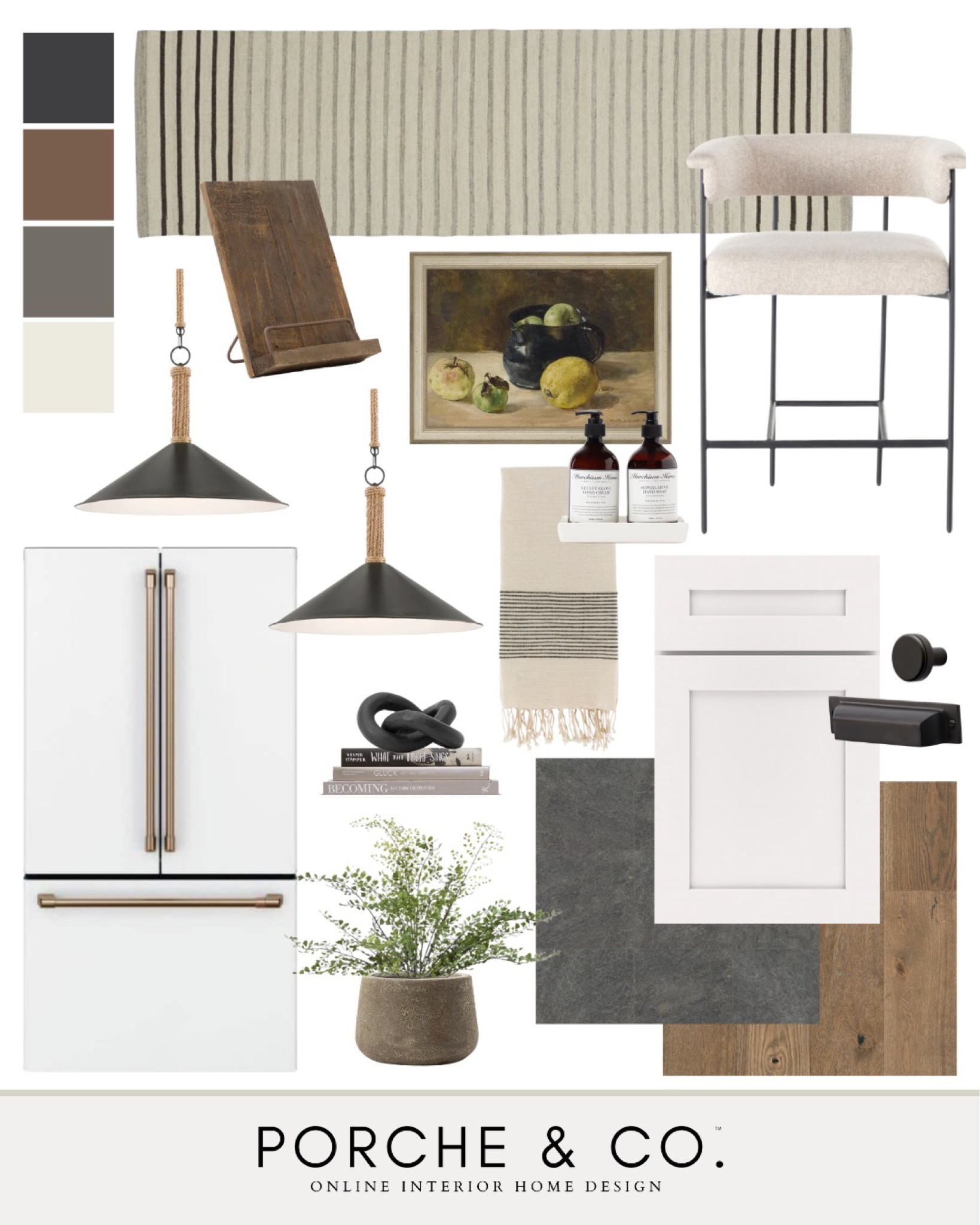 Kitchen mood board, kitchen design, transitional kitchen, island pendants, kitchen runner, cabinet options, kitchen decor, bar stool, counter stool, kitchen inspo #kitchen #moodboard 

#LTKhome #LTKsalealert #LTKstyletip