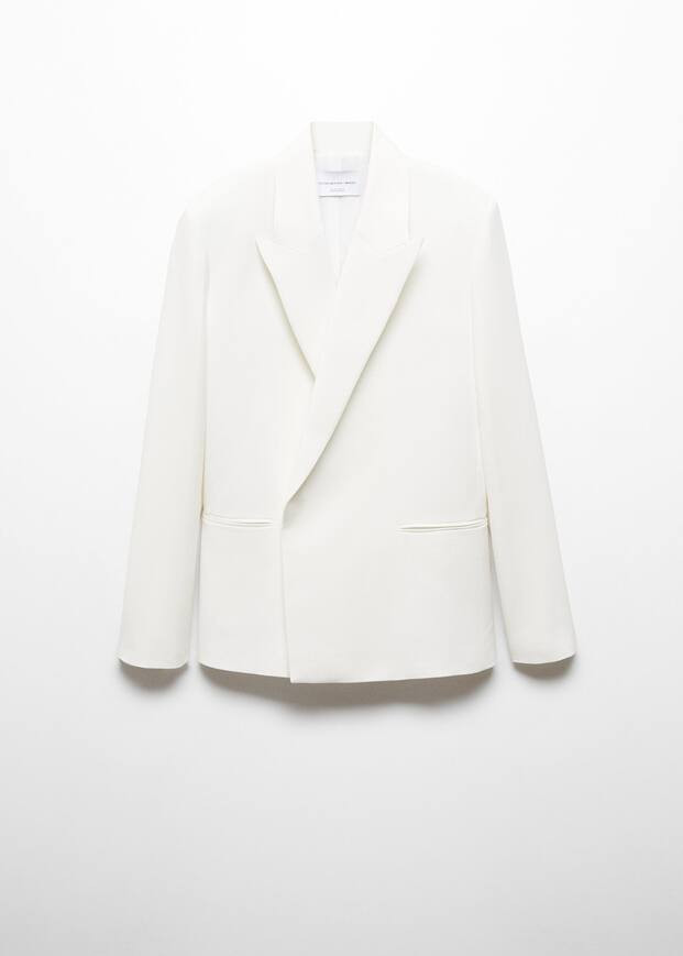 Suit blazer with adjustable back strap  -  Women | Mango USA | MANGO (US)