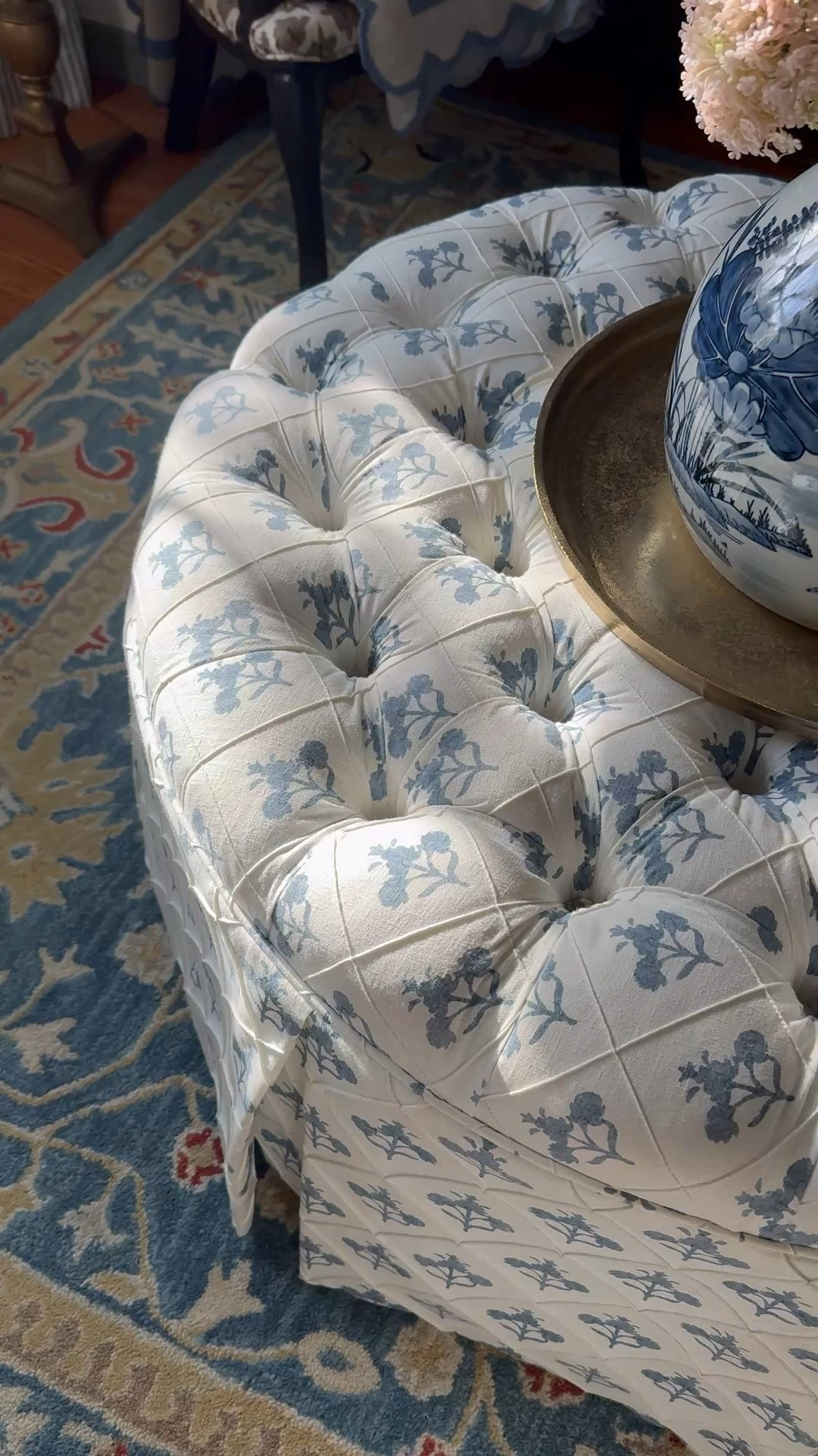 This custom round tufted ottoman is so incredibly good. The quality is outstanding. I’ve had it for 2 years now and it still looks brand new. Also linking the rug

#LTKSeasonal #LTKSaleAlert #LTKHome