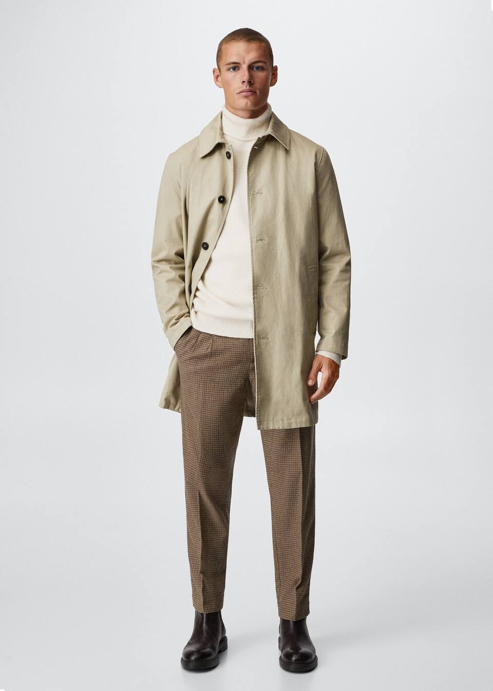 Regular fit structure cotton pants -  Men | Mango Man USA | MANGO (US)