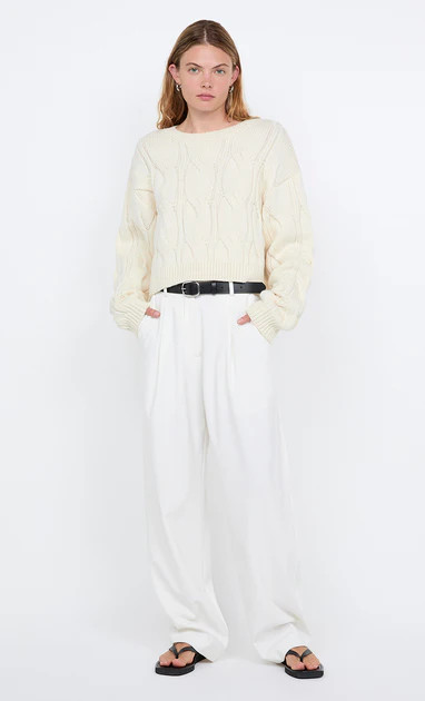 WHITNEY CABLE JUMPER - IVORY | Bec & Bridge (Global)