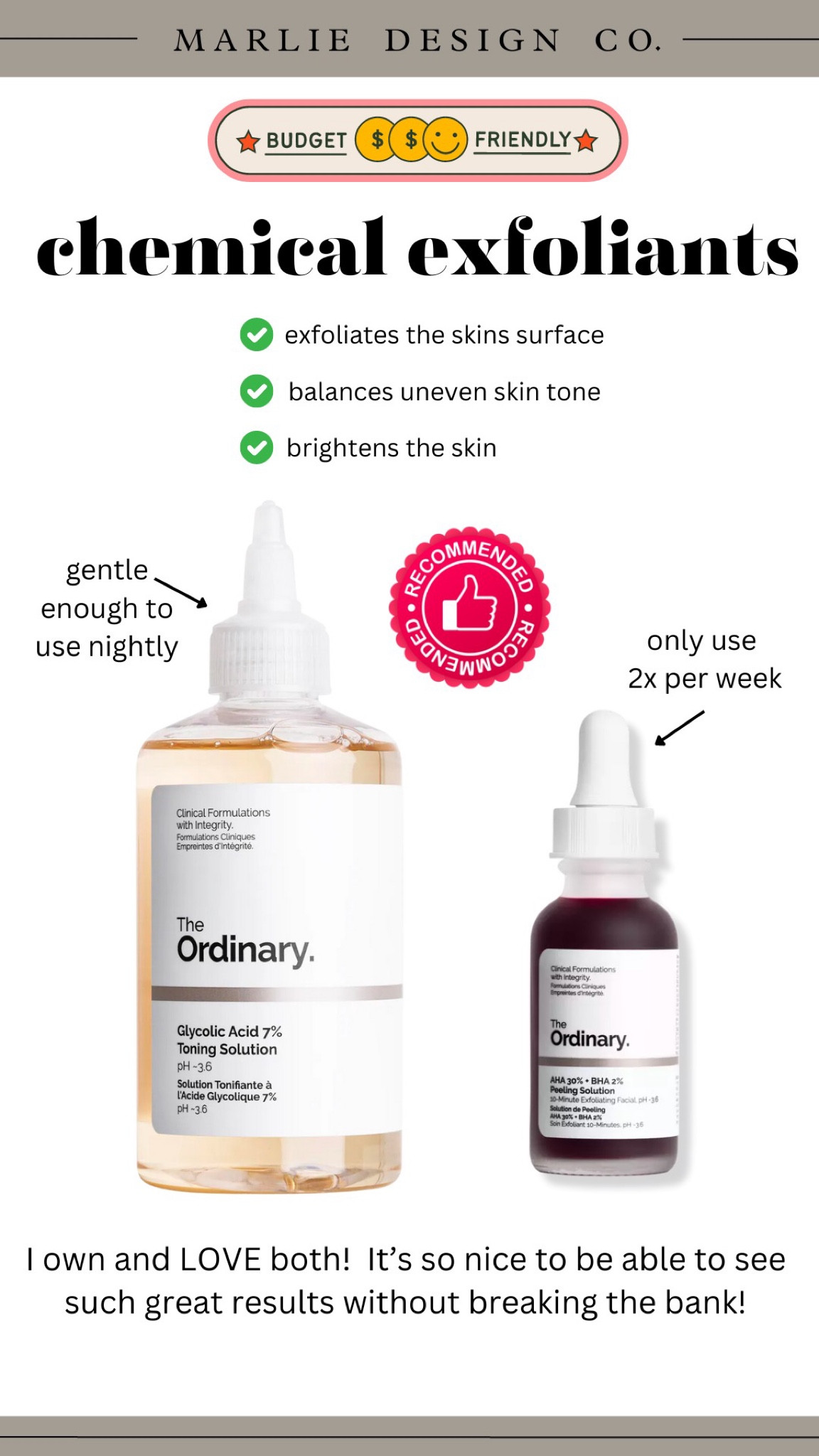 The ordinary | slugging | chemical exfoliant | affordable skin care | ulta | Amazon | Sephora | skin brightener | improve skin texture | mature skin | glowing skin | skin care routine | beauty picks | glycolic acid toner | toner | aha bha | chemical peel | beauty treatments | dull skin 

#LTKunder50 #LTKover40 #LTKbeauty